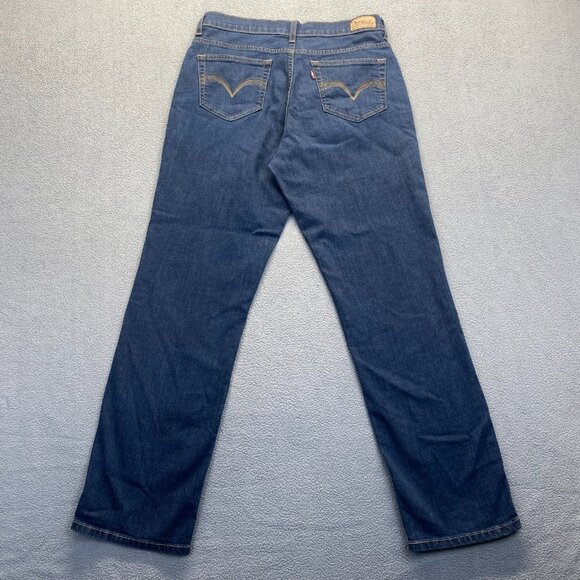 Levis 512 Womens Blue Jeans Straight Leg Size 14 M Stretch Denim,Casual - Picture 2 of 12
